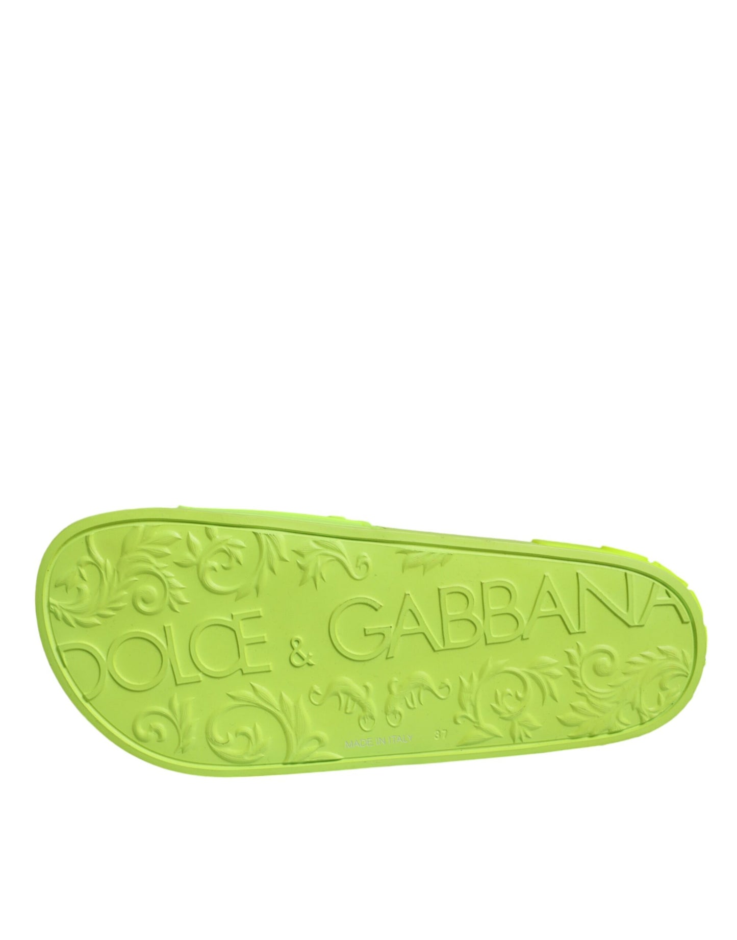 Green Rubber Slides Sandals Beachwear Shoes