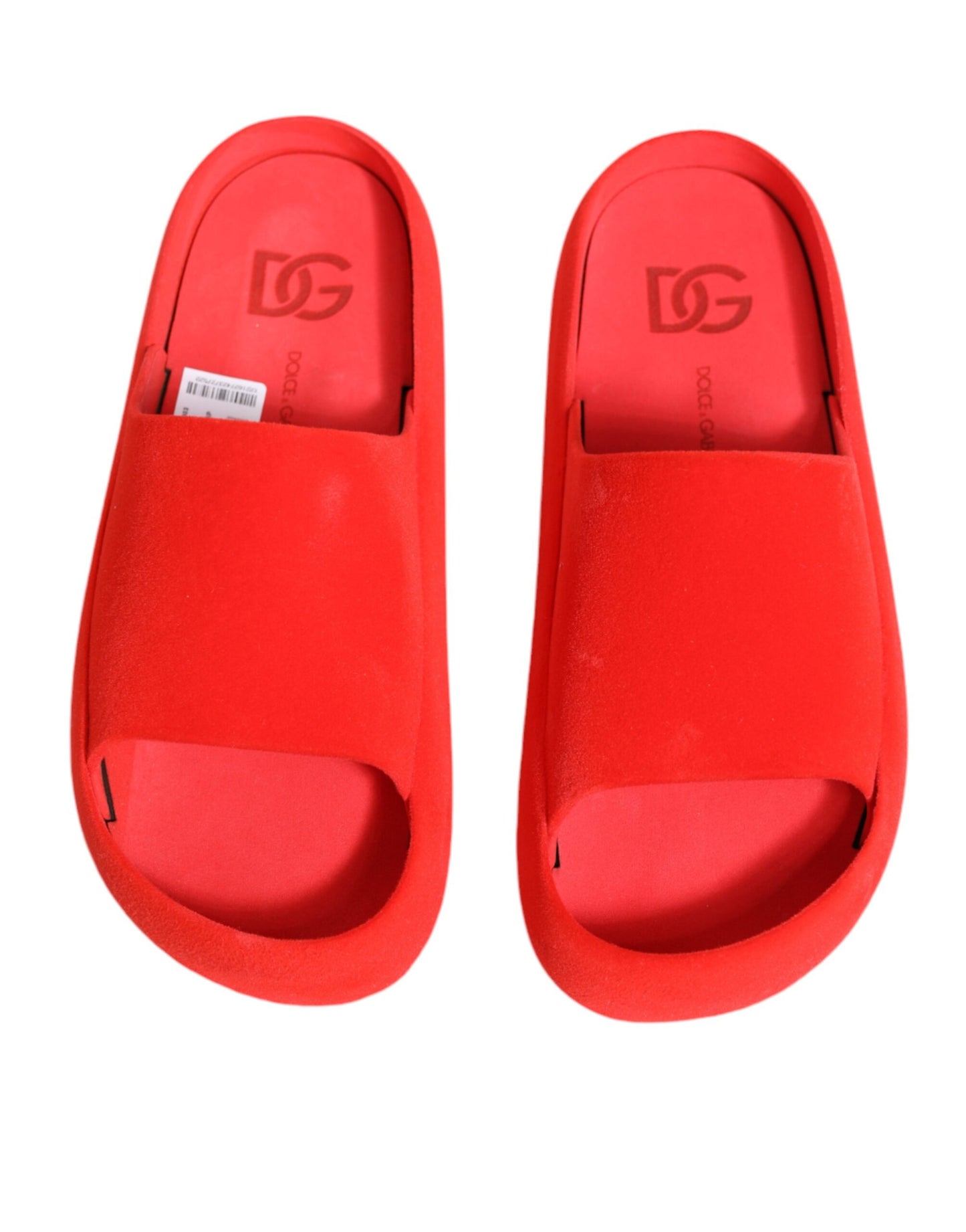 Red Rubber Slides Sandals Beachwear Shoes
