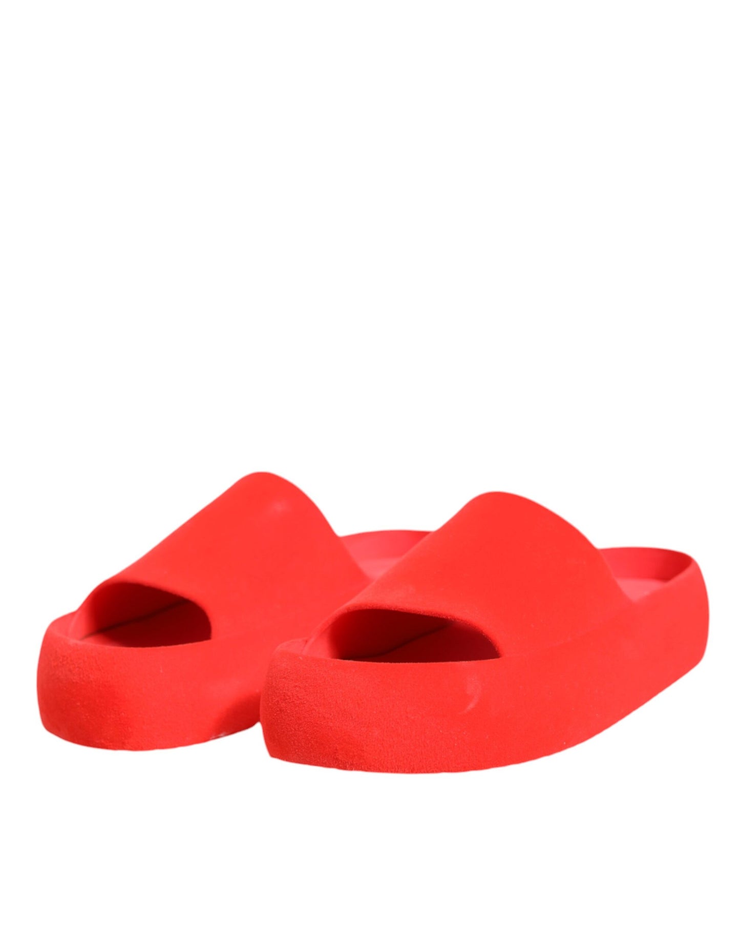 Red Rubber Slides Sandals Beachwear Shoes