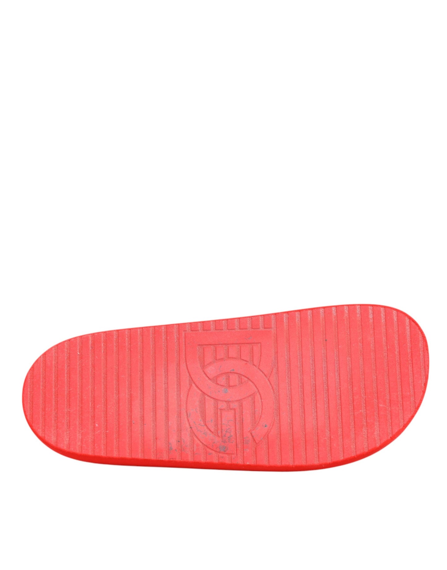Red Rubber Slides Sandals Beachwear Shoes