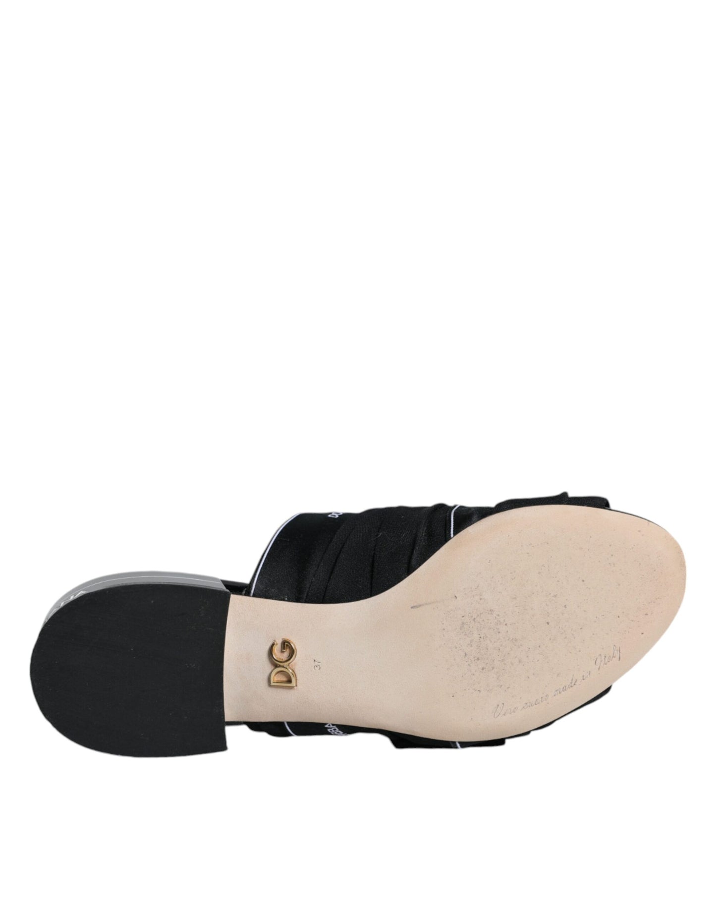 Black White Crystal Slides Sandals Shoes
