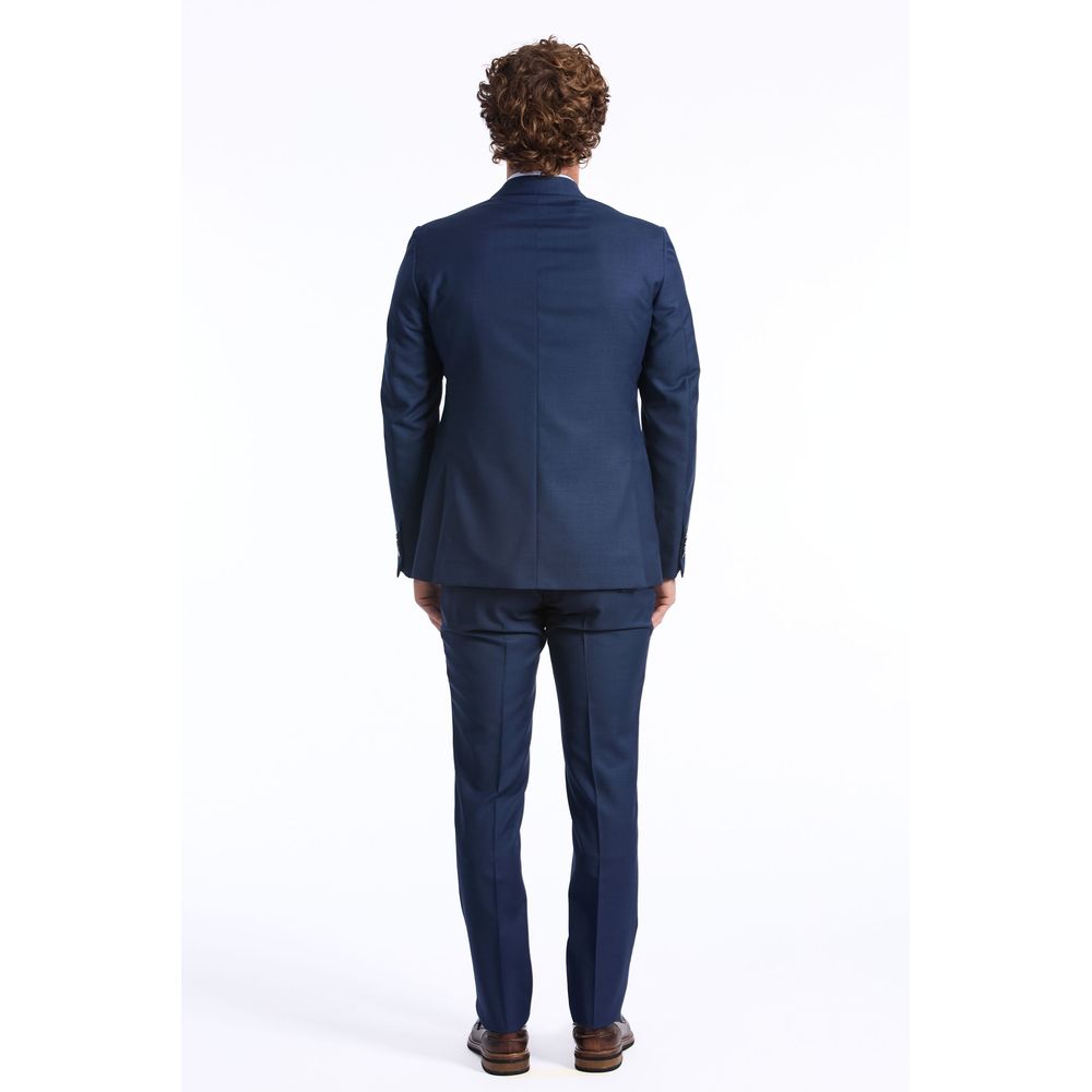 Blue Wool Men Blazer