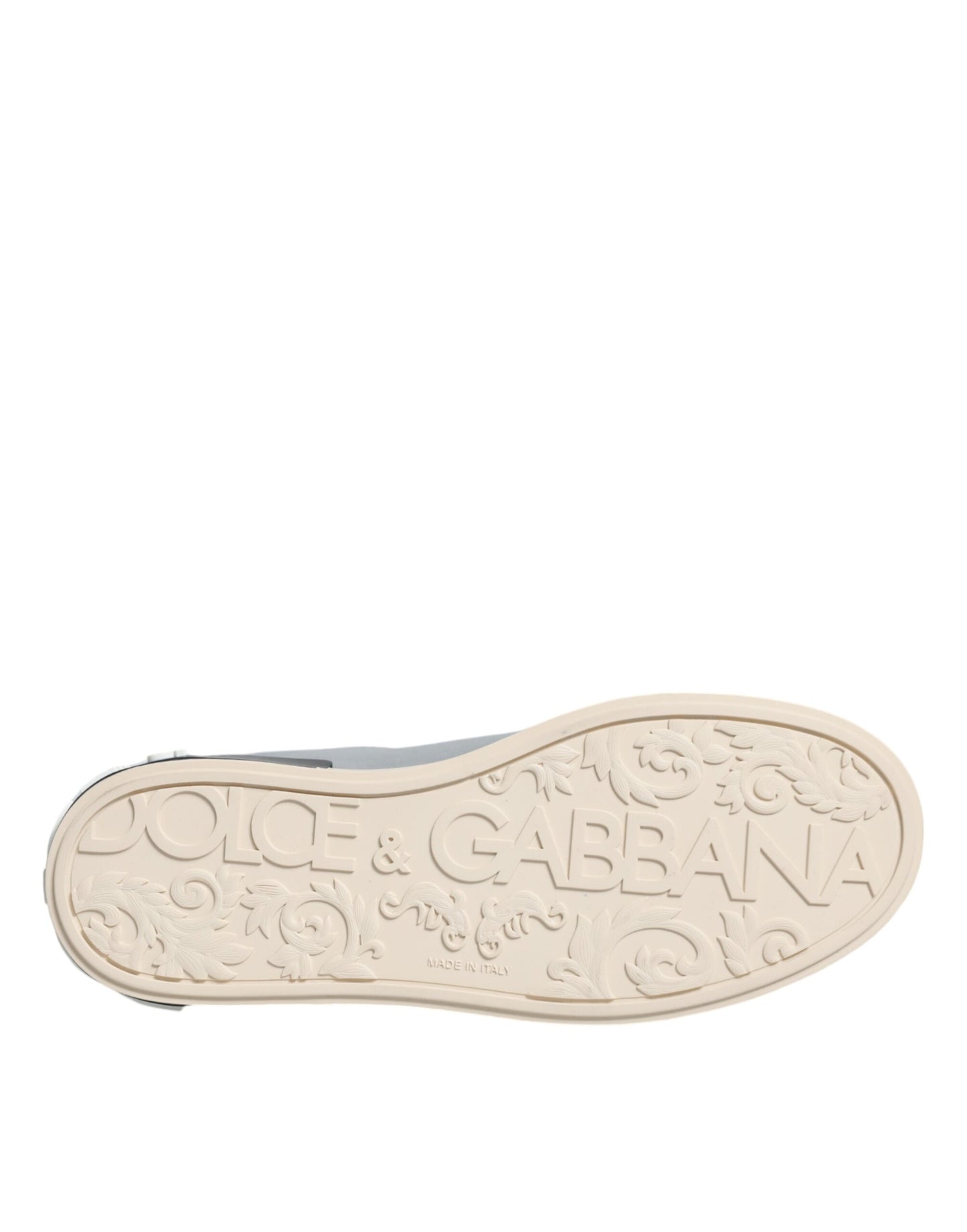 Silver Calf Leather Portofino Sneakers Shoes