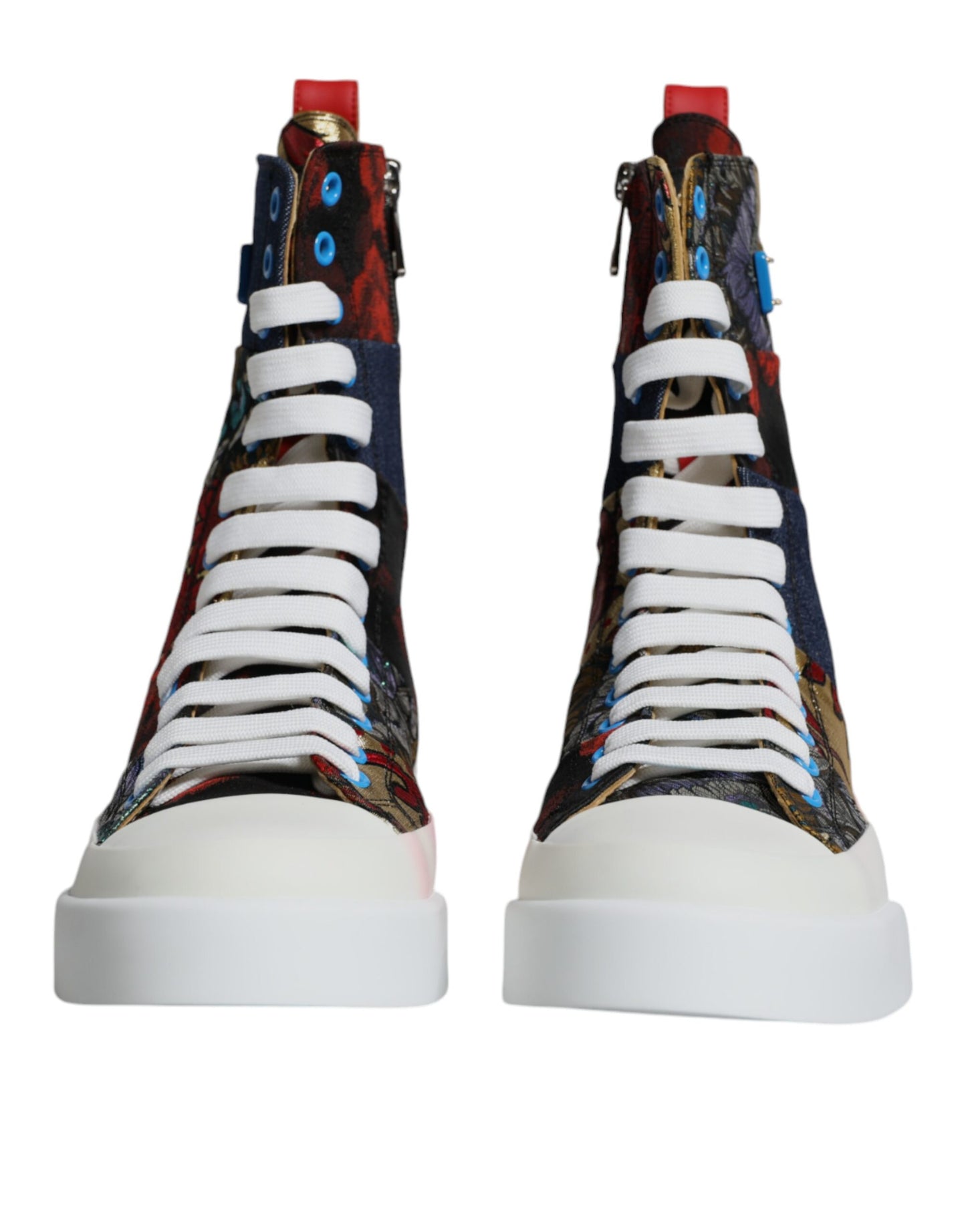 Multicolor Patchwork Logo High Top Sneakers Shoes