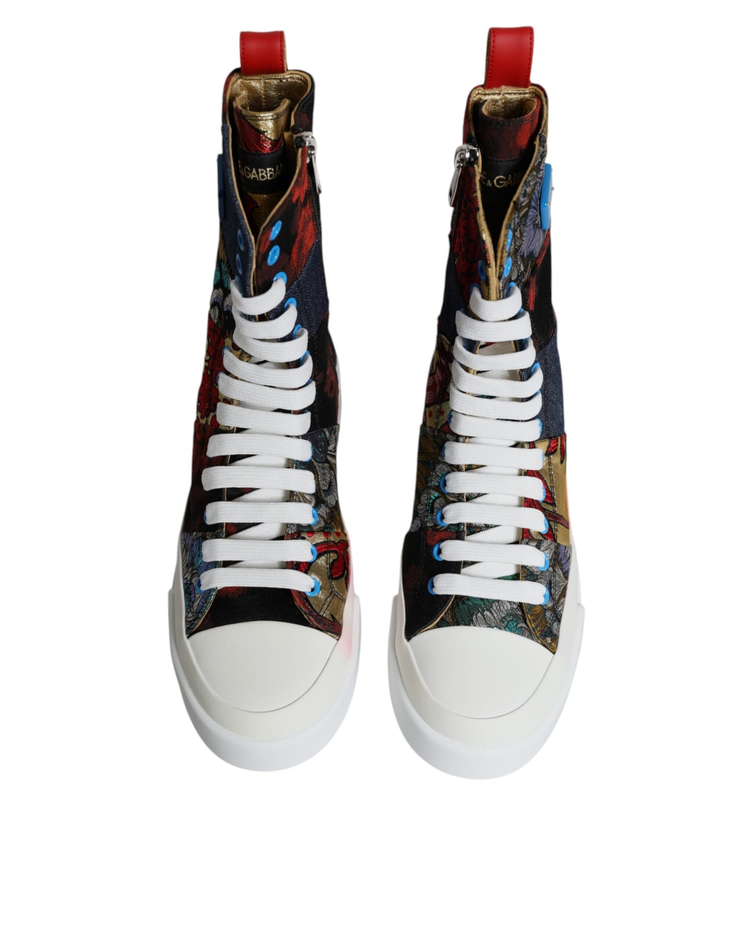 Multicolor Patchwork Logo High Top Sneakers Shoes