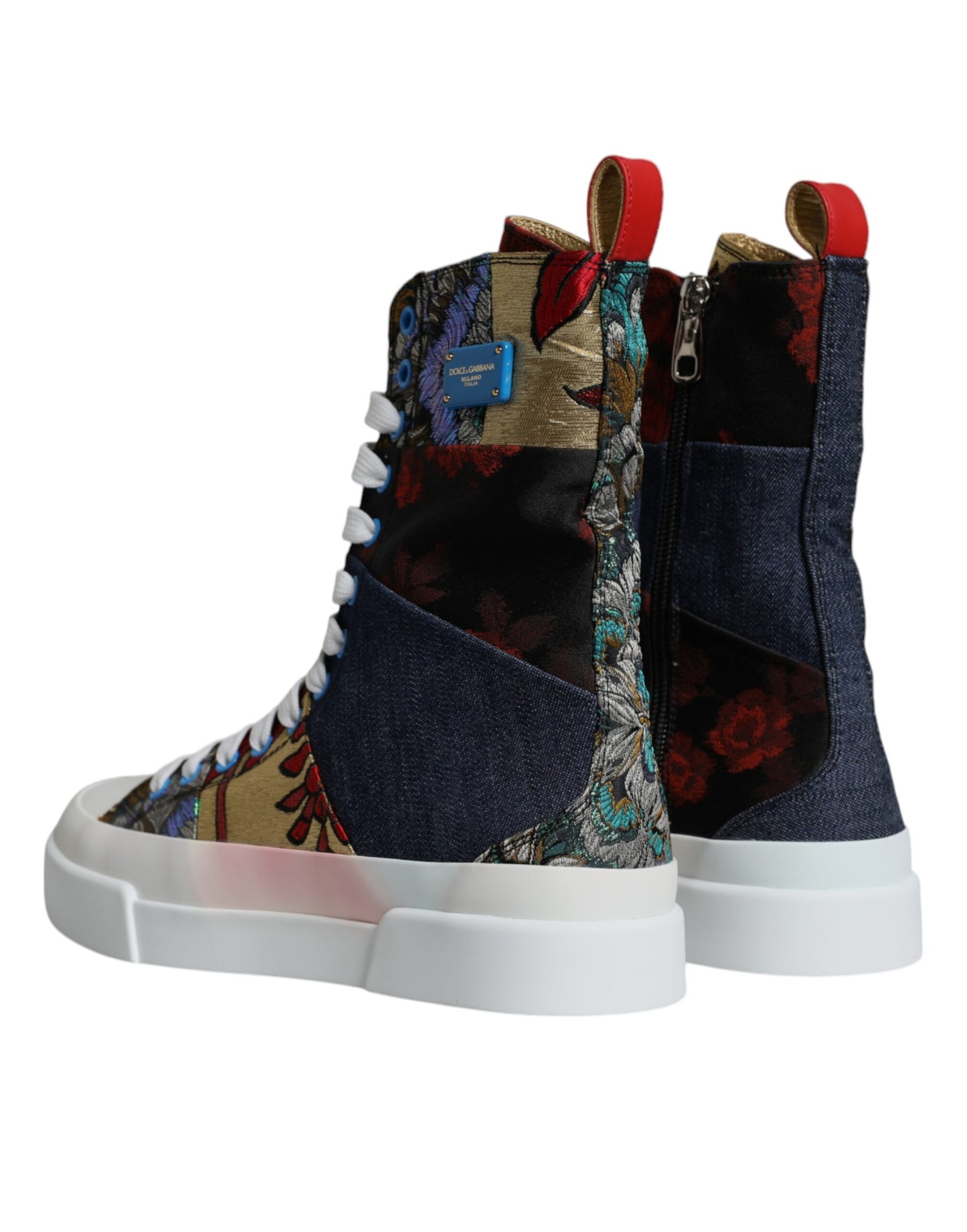 Multicolor Patchwork Logo High Top Sneakers Shoes