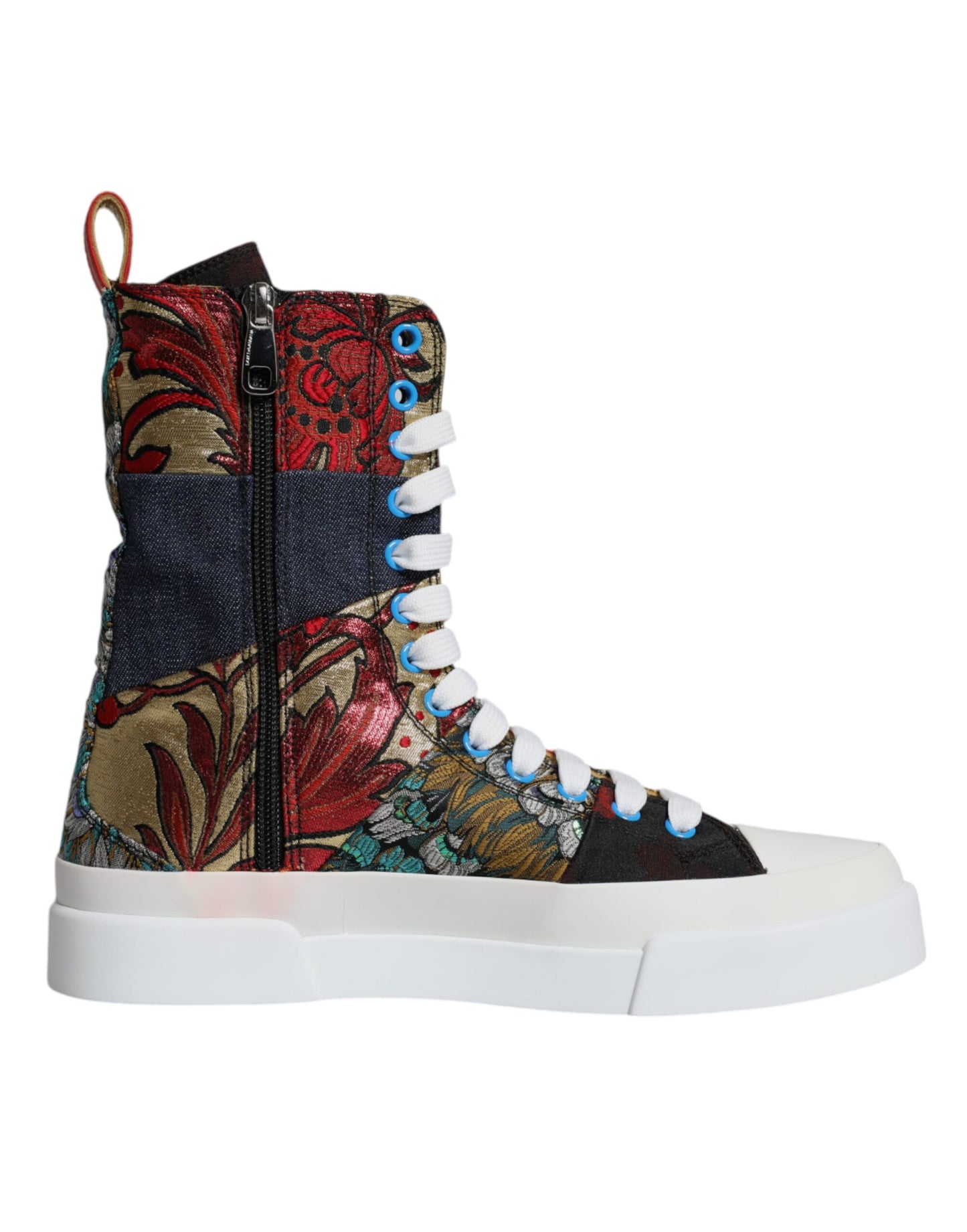 Multicolor Patchwork Logo High Top Sneakers Shoes
