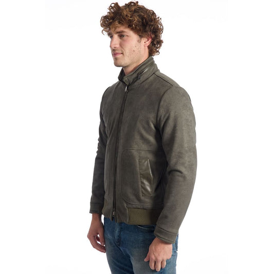 Green Eco Leather Men's Jacket