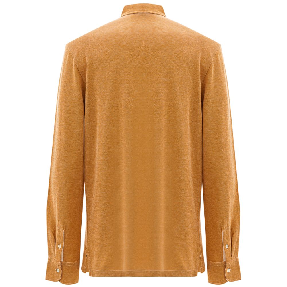 Beige Cotton Polo Shirt
