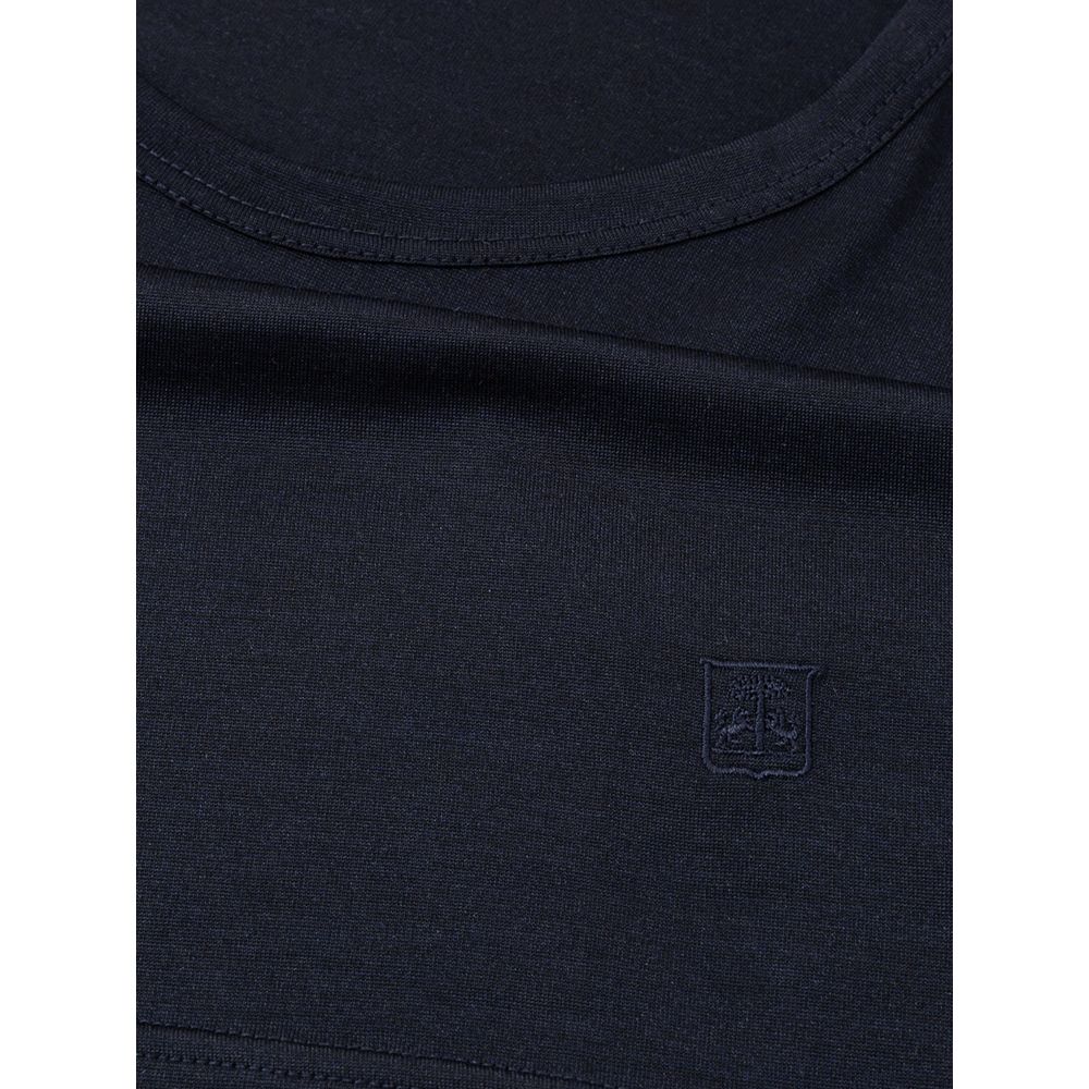 Blue Silk T-Shirt