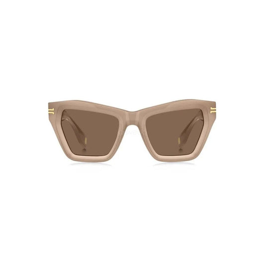 Beige Plastic Sunglasses