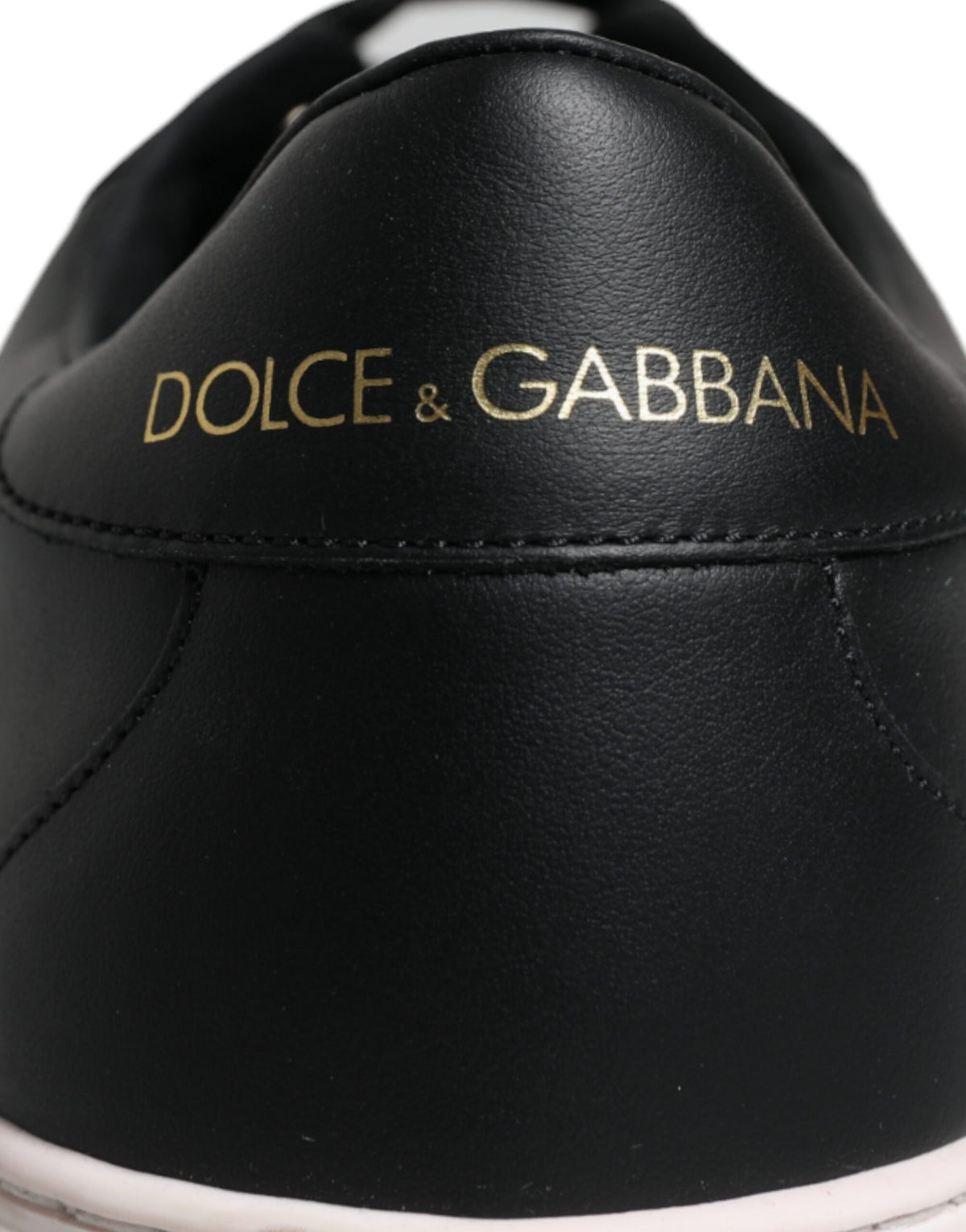Black Leather Low Top Men Sneakers Shoes