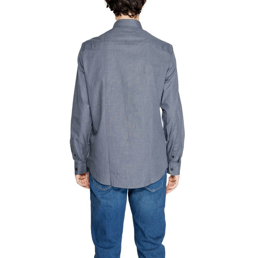 Blue Cotton Dress Shirt