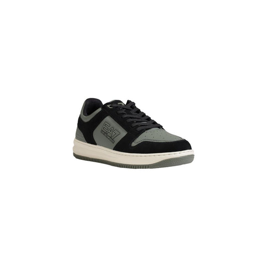 Green Polyester Athletic Sneakers