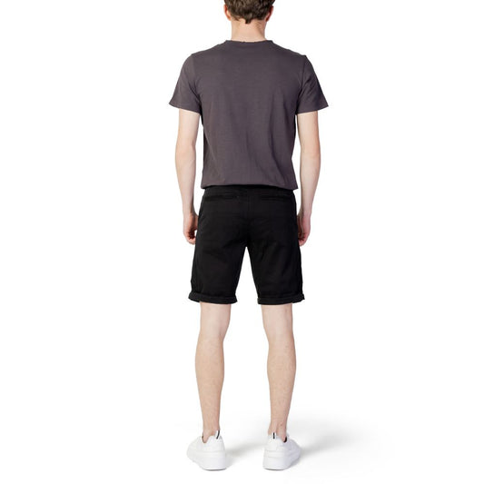 Black Cotton Shorts