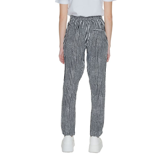 Black Viscose Casual Pants