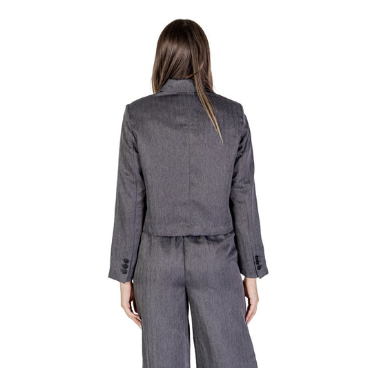 Gray Polyester Blazer