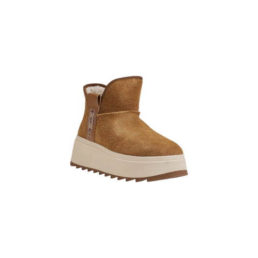 Brown Suede Leather Ankle Boots