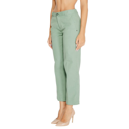 Turquoise Cotton Chino Pants