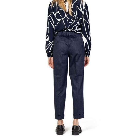 Blue Viscose Chino Pants
