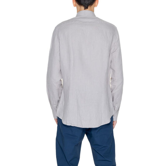 Beige Linen Dress Shirt