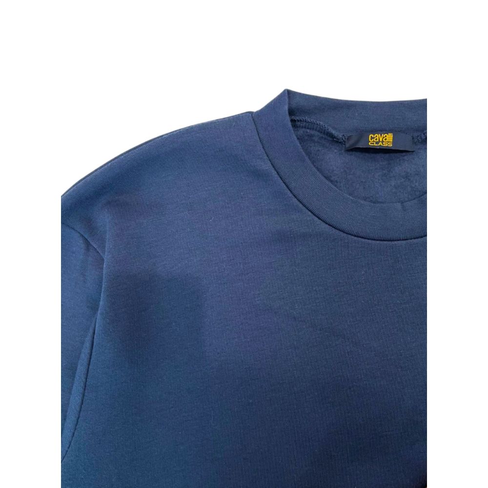 Blue Polyester Men's Hoodie