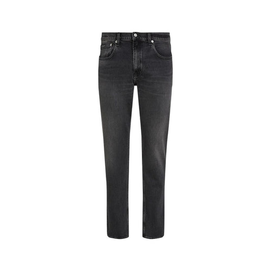 Black Cotton Skinny Jeans
