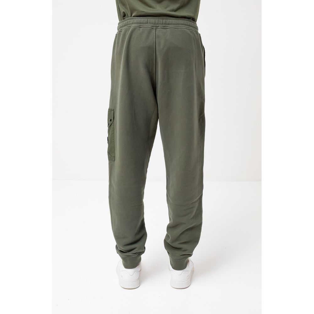 Green Cotton Men's Tracksuit Pants