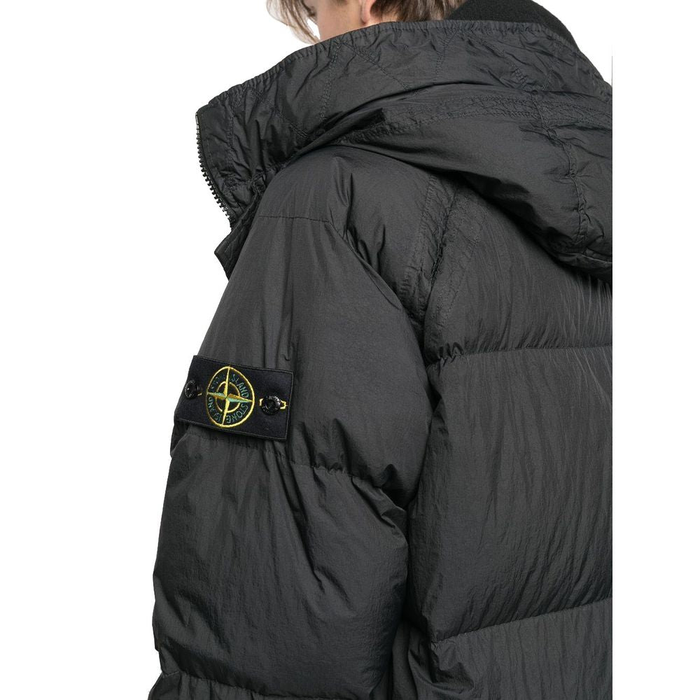 Black Nylon Men Jacket
