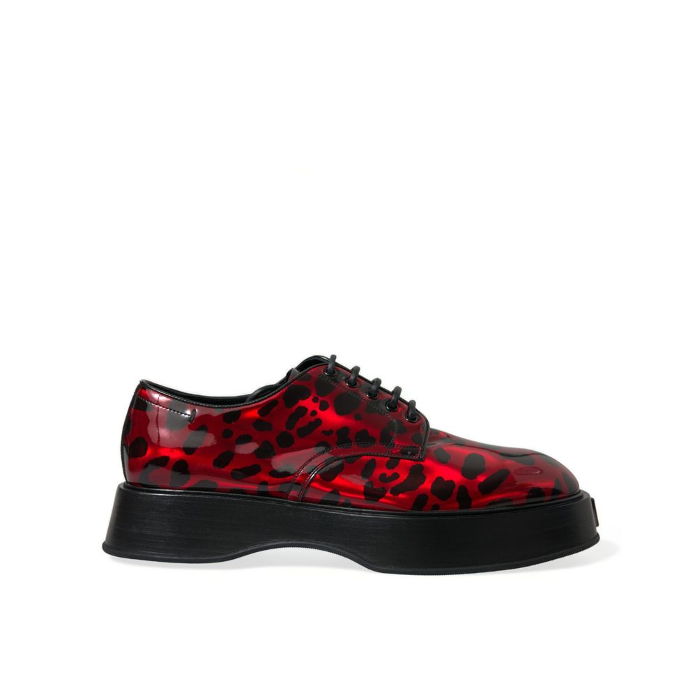 Red Calfskin Oxfords And Derby