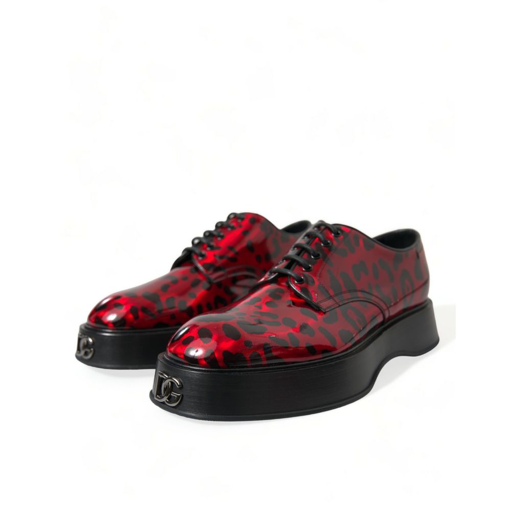 Red Calfskin Oxfords And Derby
