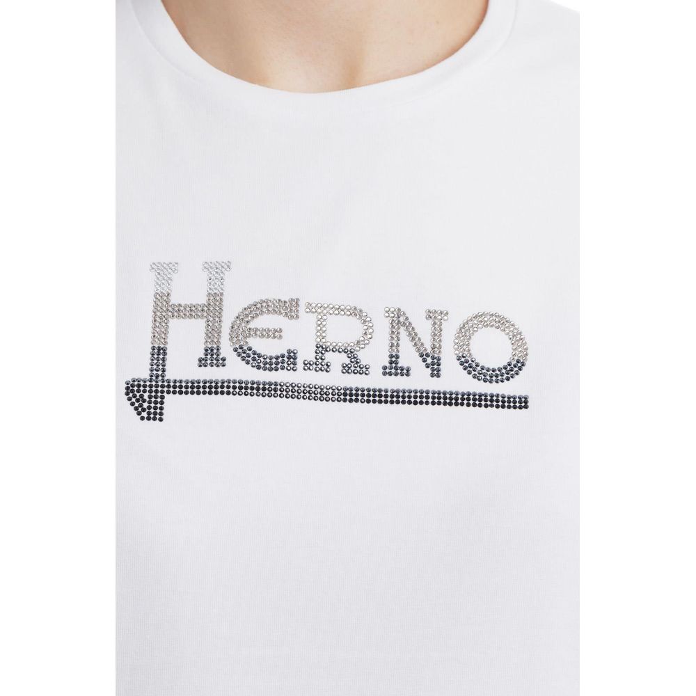 White Cotton Women T-Shirt
