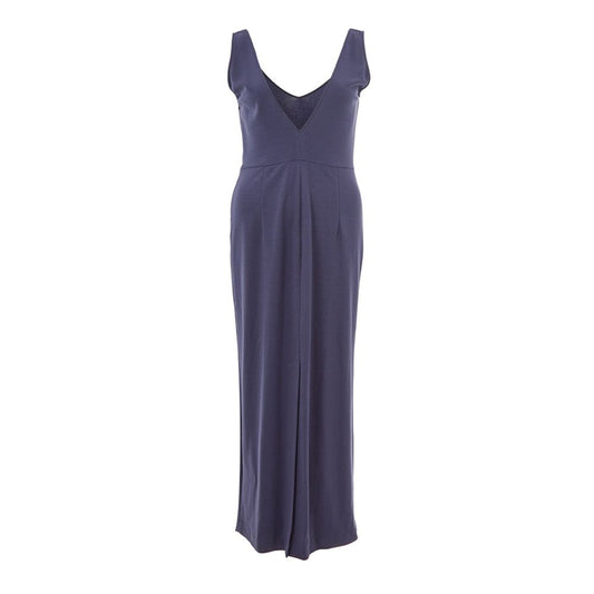 Blue Viscose Casual Dress