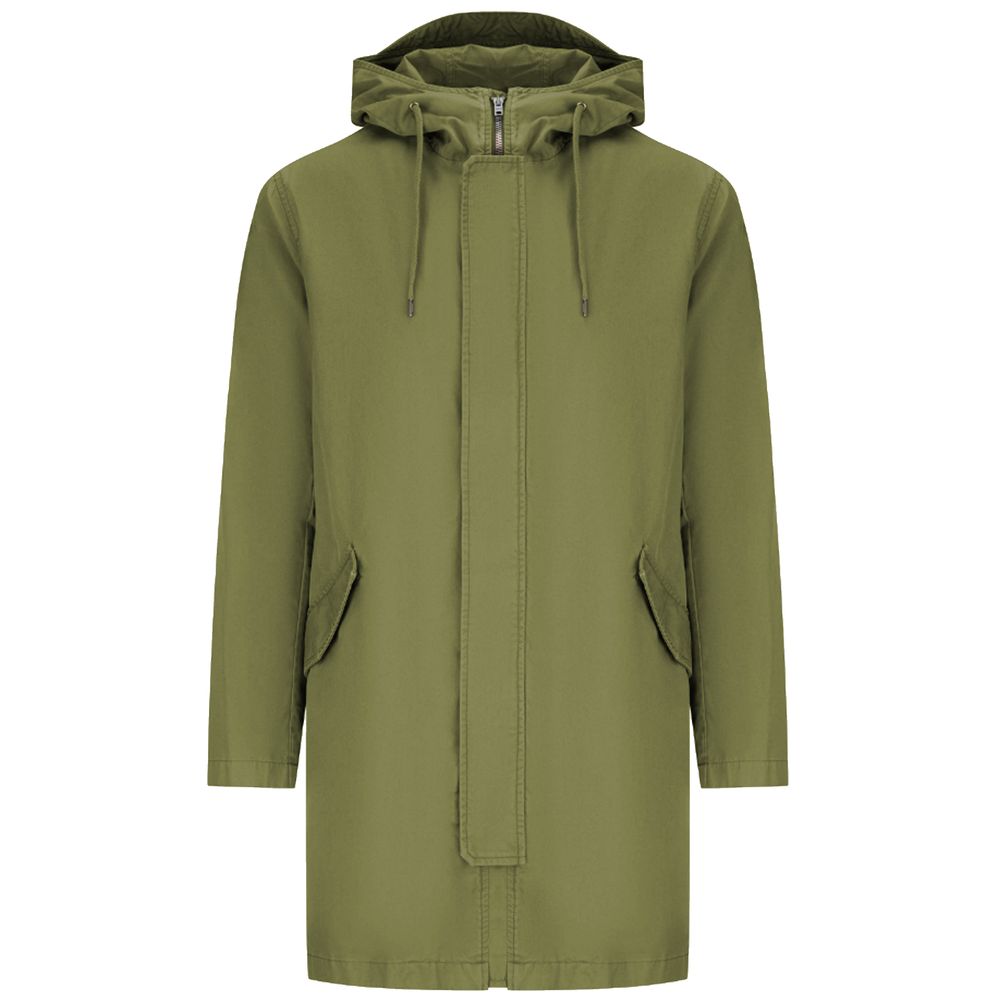 Green Cotton Men's Jacket