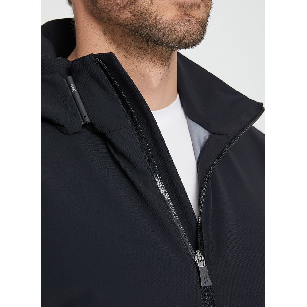 Black Nylon Men Jacket