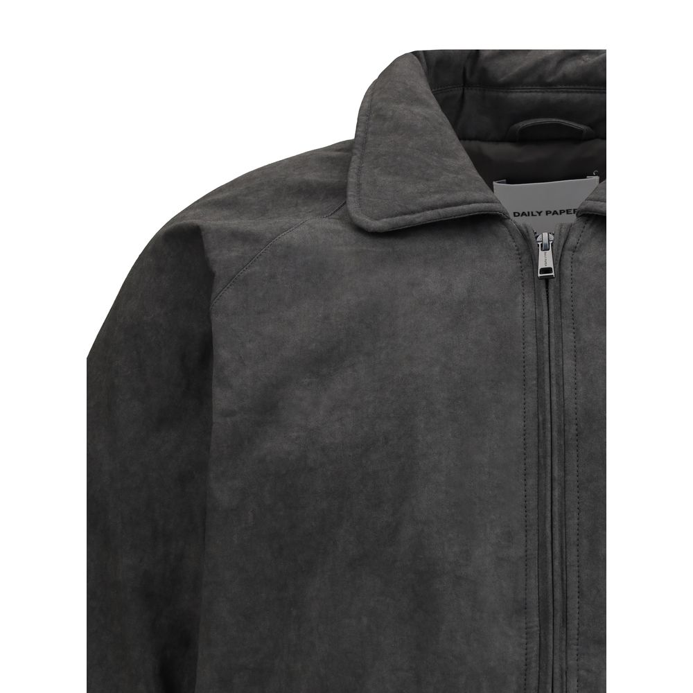 Gray Cotton Bomber
