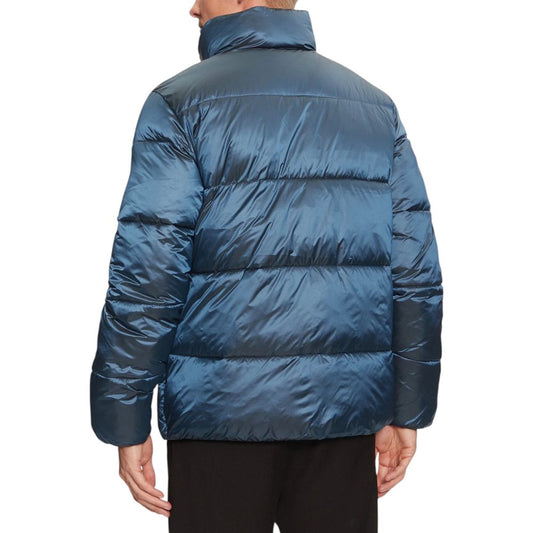 Blue Recycled Polyamide Coat