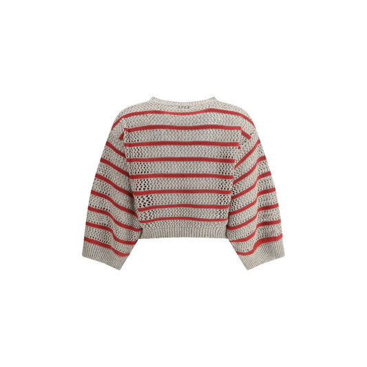 Sweater in perforated knit
