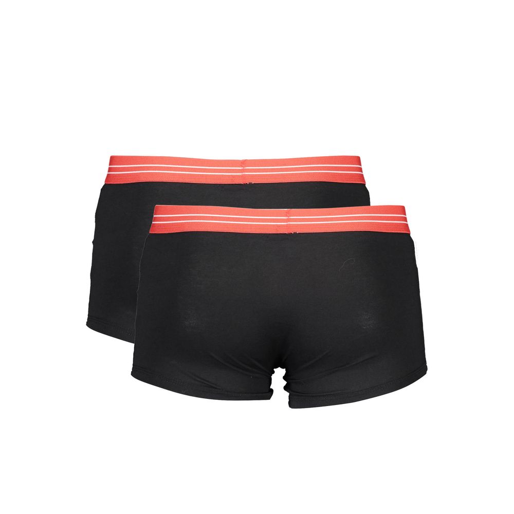 Black Cotton Men Boxer Shorts