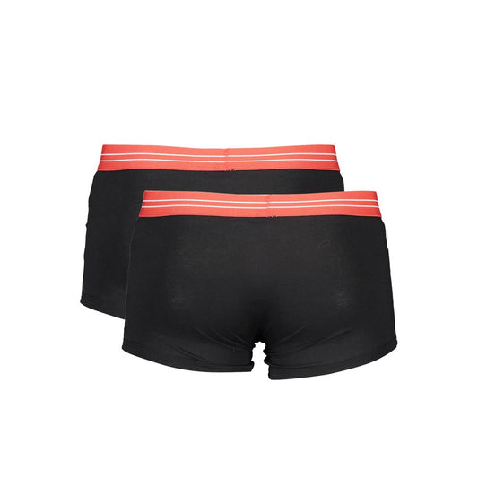 Black Cotton Men Boxer Shorts