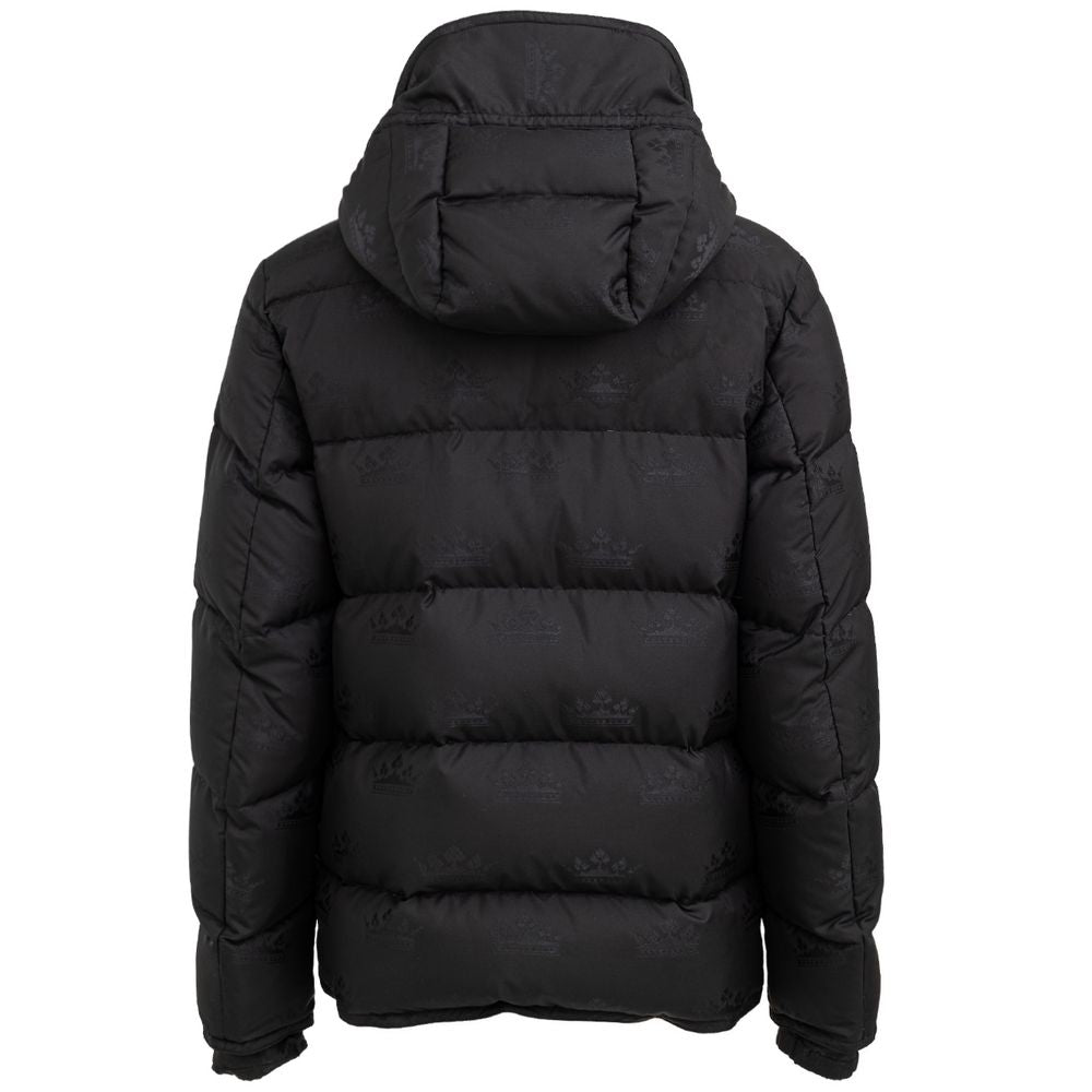 Black Cotton Full-Length Jacket