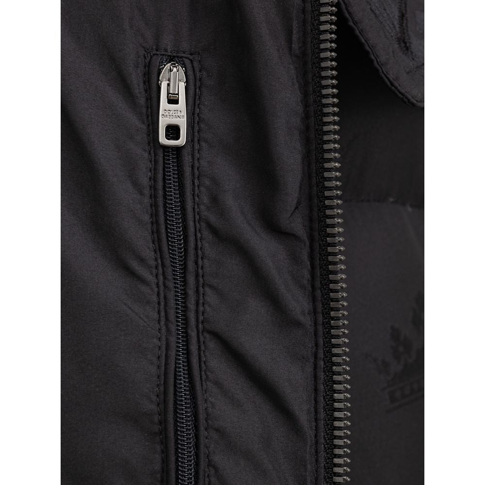 Black Cotton Full-Length Jacket