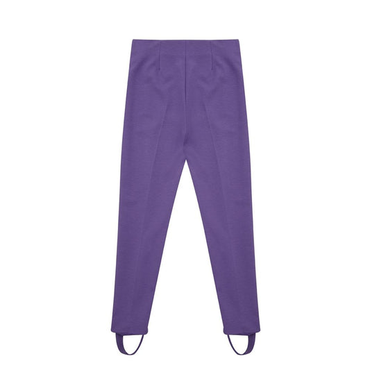 Purple Viscose Athletic Pants