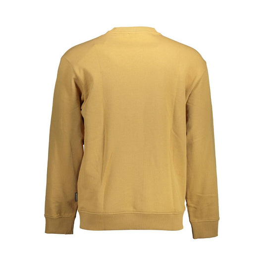Beige Cotton Men Sweatshirt