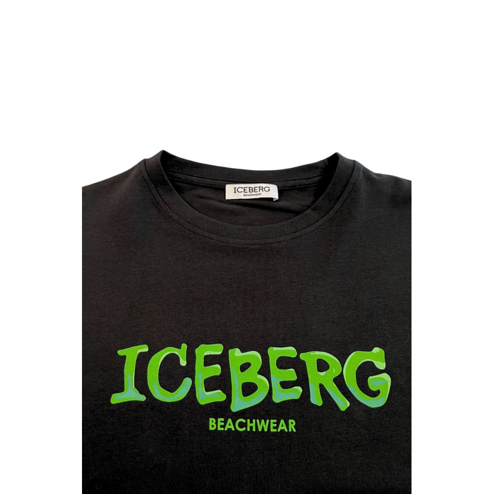 Black Cotton Men T-Shirt