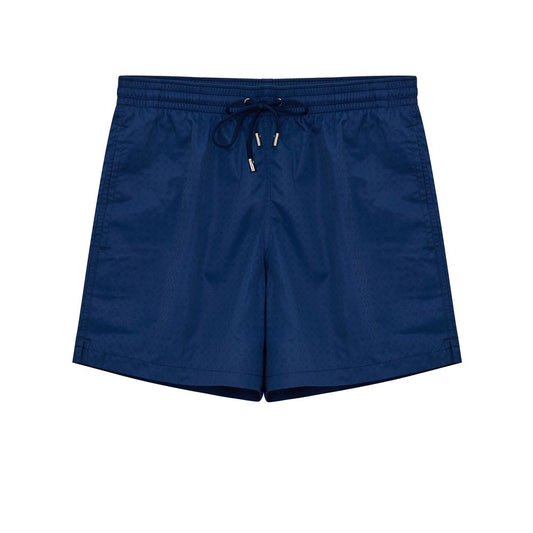 Blue Polyester Swim Shorts