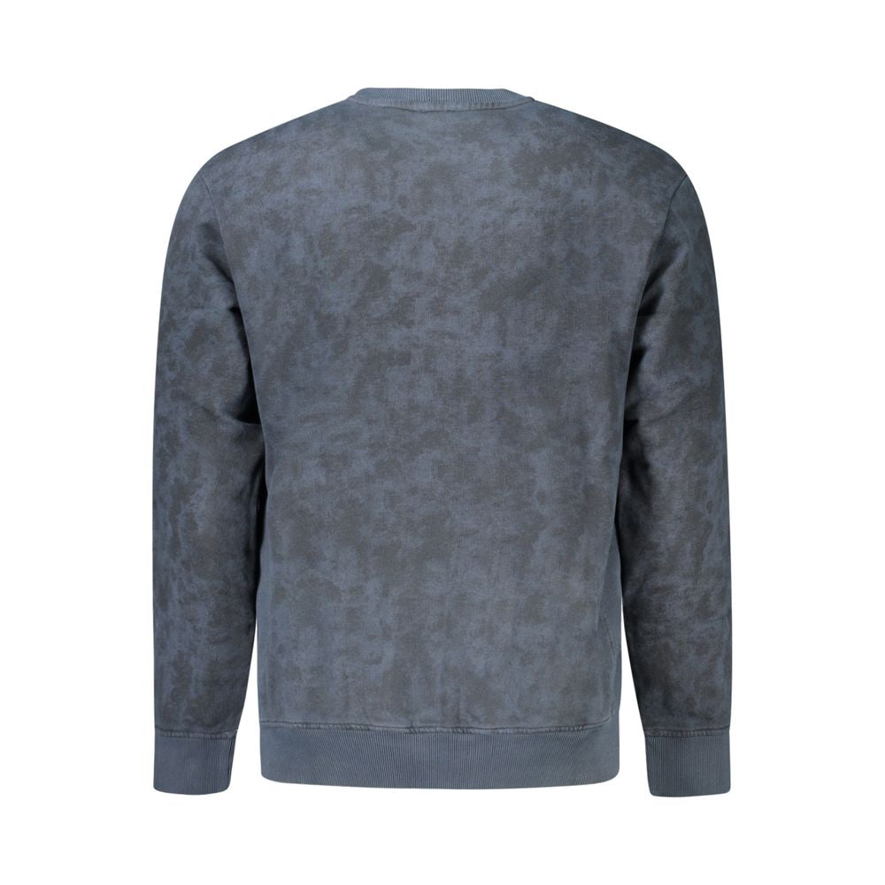 Blue Cotton Men Sweatshirt