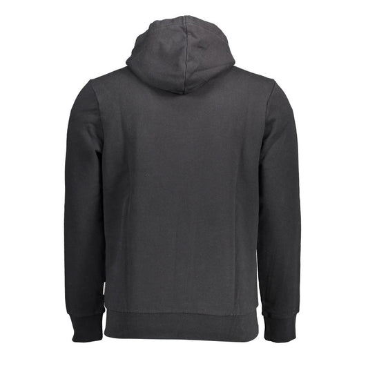 Black Cotton Men's Hoodie