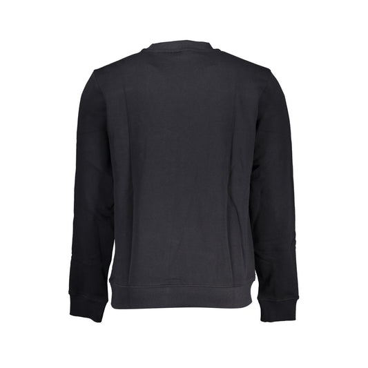 Black Cotton Men Sweatshirt