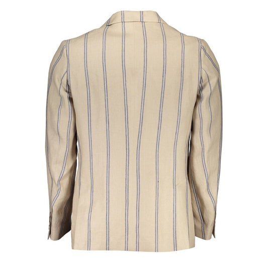 Beige Linen Men's Jacket